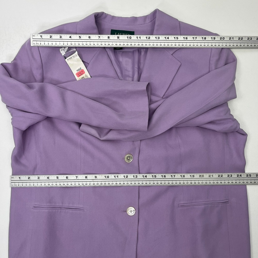 Lauren Ralph Lauren NWT Blazer Womens 20W 100% Silk Purple Jacket - Picture 12 of 15